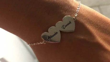 Shop Personalized Heart Bracelets: Engraved Heart Bracelets for Couples