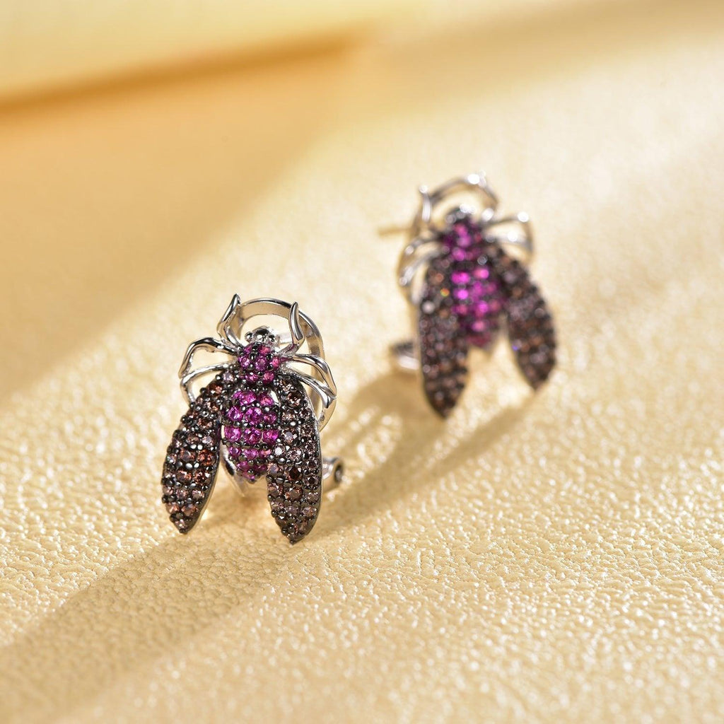 Trendolla Wasp Design Sterling Silver Earrings - Trendolla Jewelry